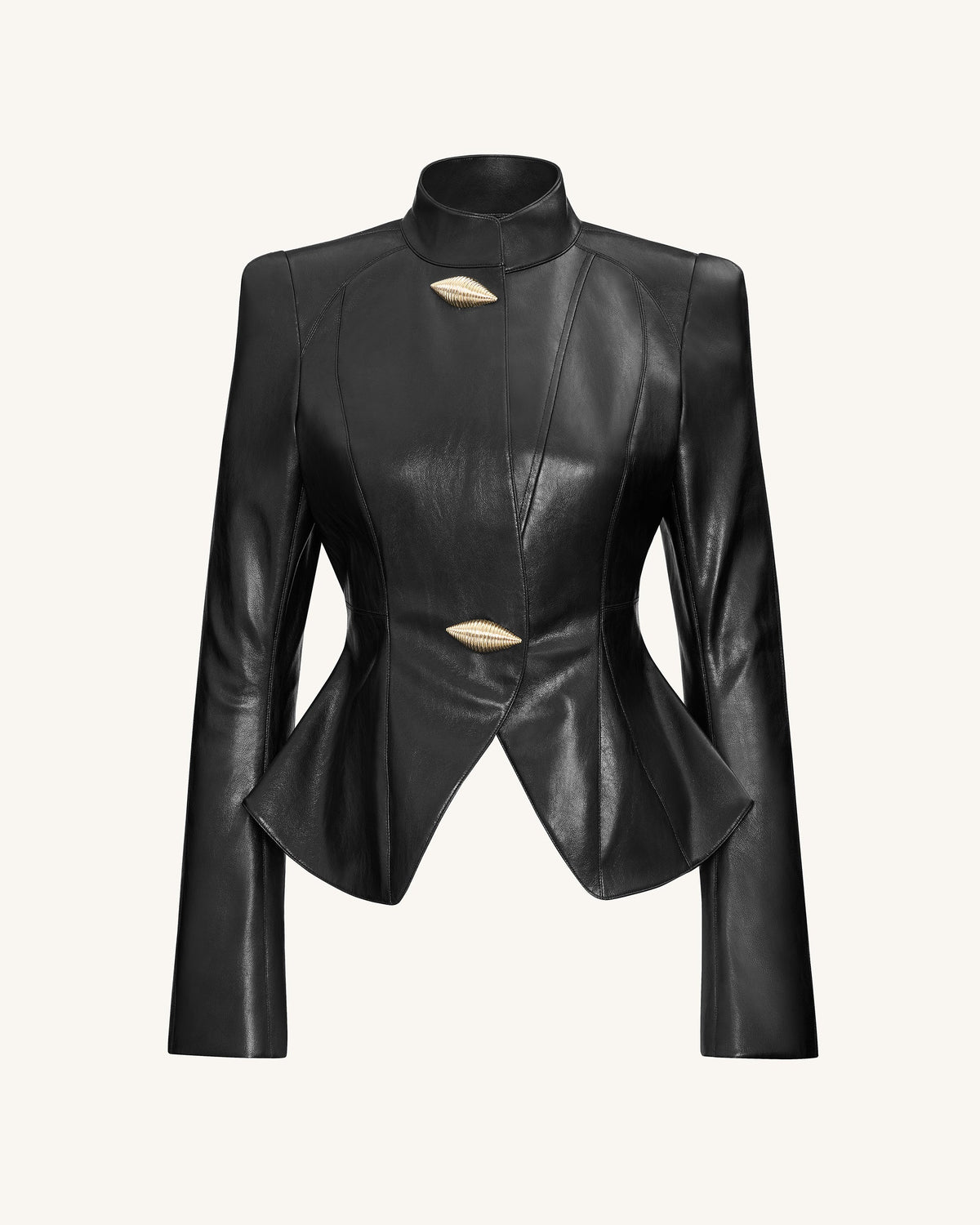 Autumn Metallic Conch PU Jacket - Black | JW PEI