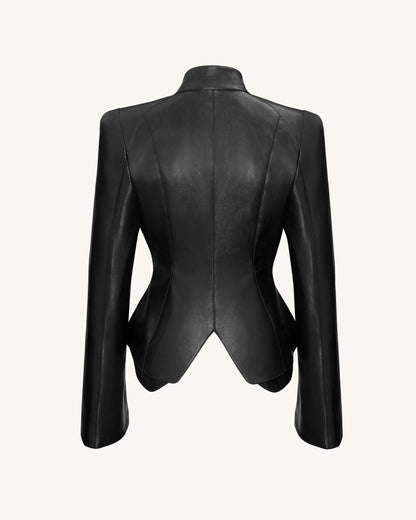 Autumn Metallic Conch PU Jacket - Black | JW PEI