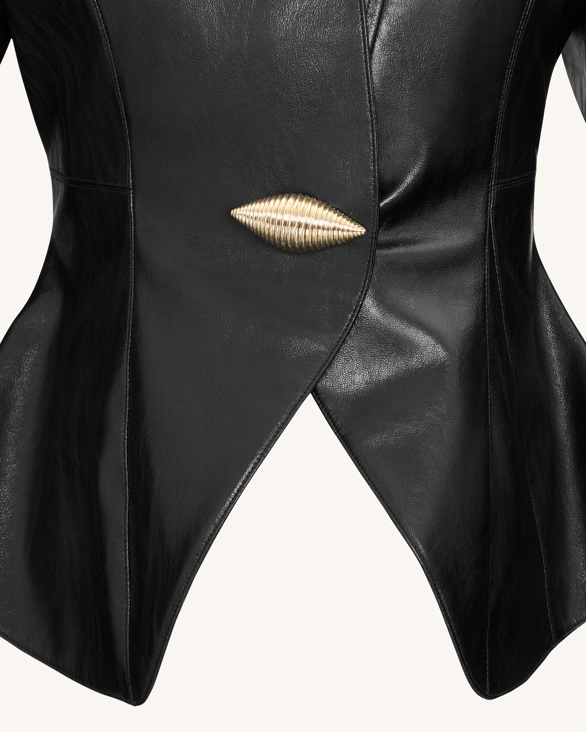 Autumn Metallic Conch PU Jacket - Black | JW PEI