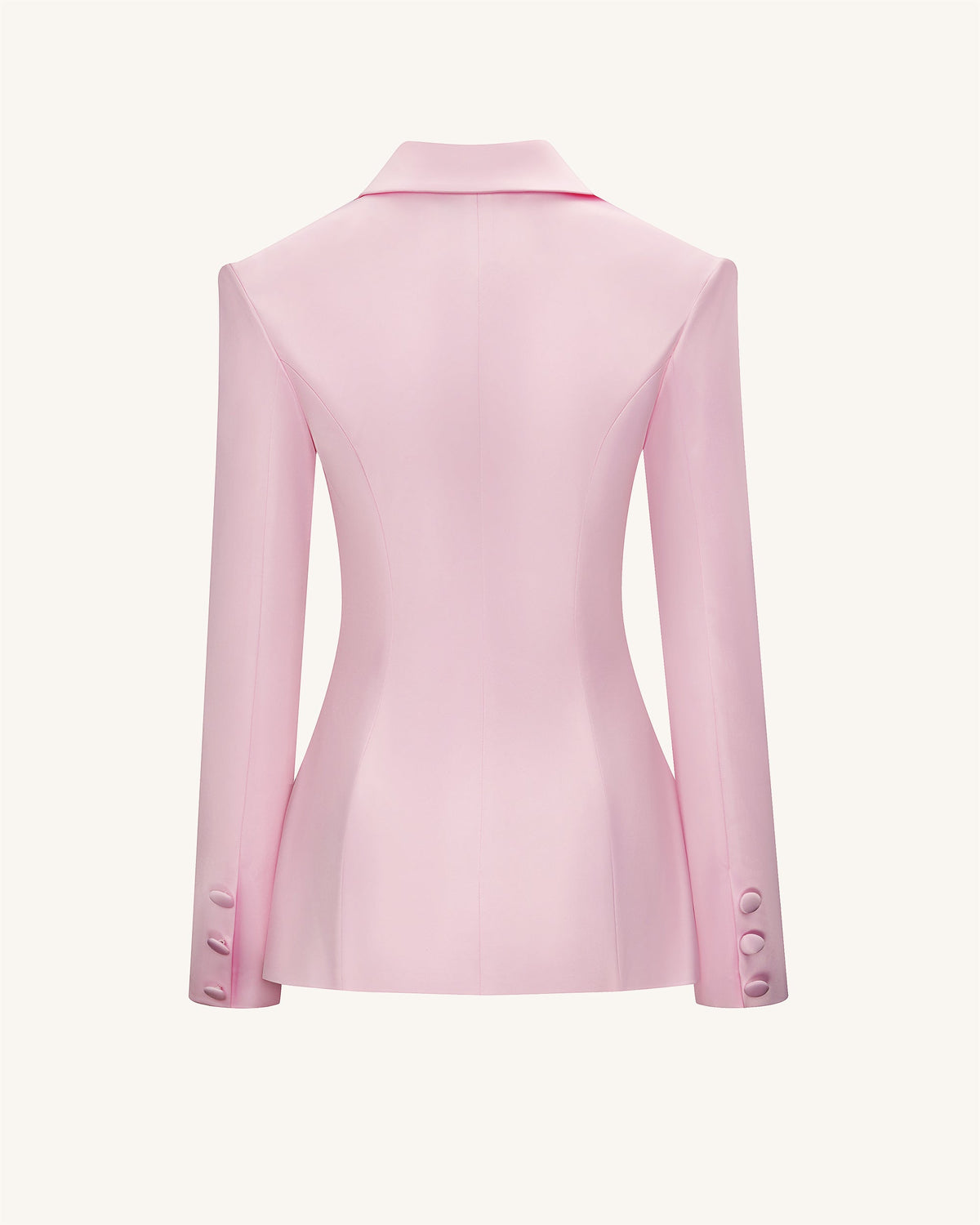 Lily Satin Double-Breasted Blazer Suit - Pink | JW PEI