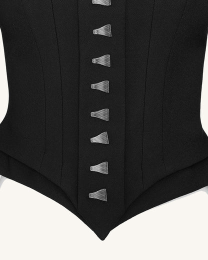 Lydia Corset-Inspired Blazer - Black | JW PEI