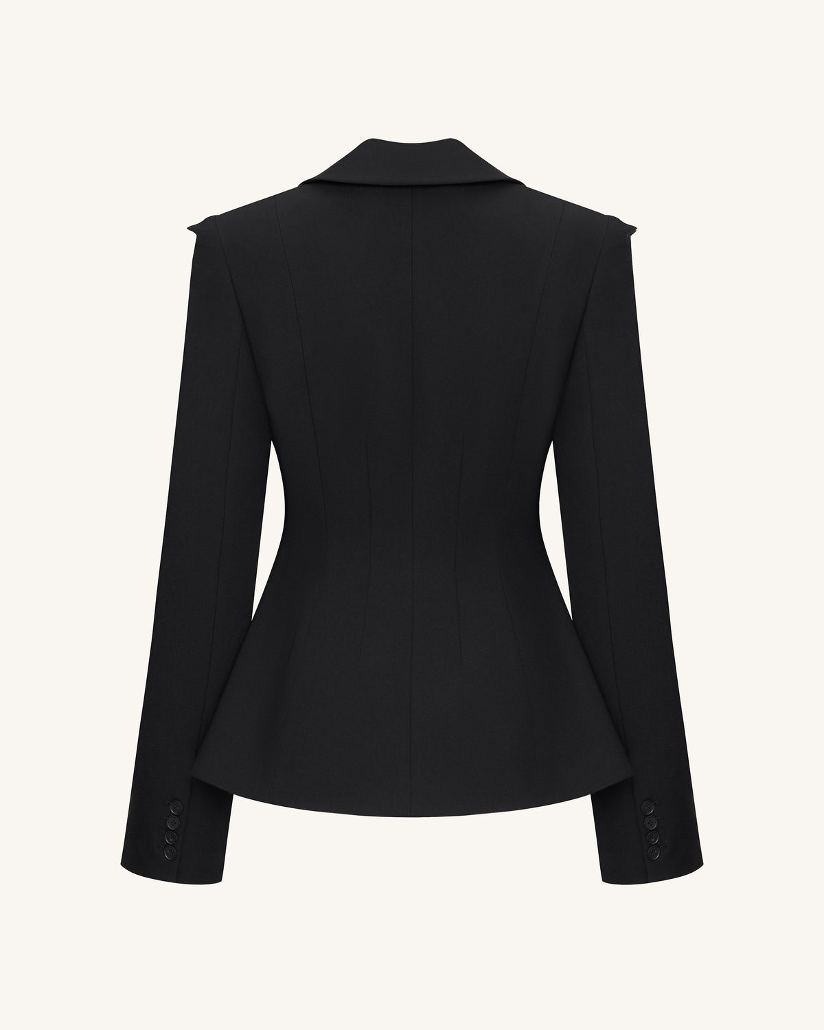 Layla Lock Buckle Deep-V Blazer - Black | JW PEI
