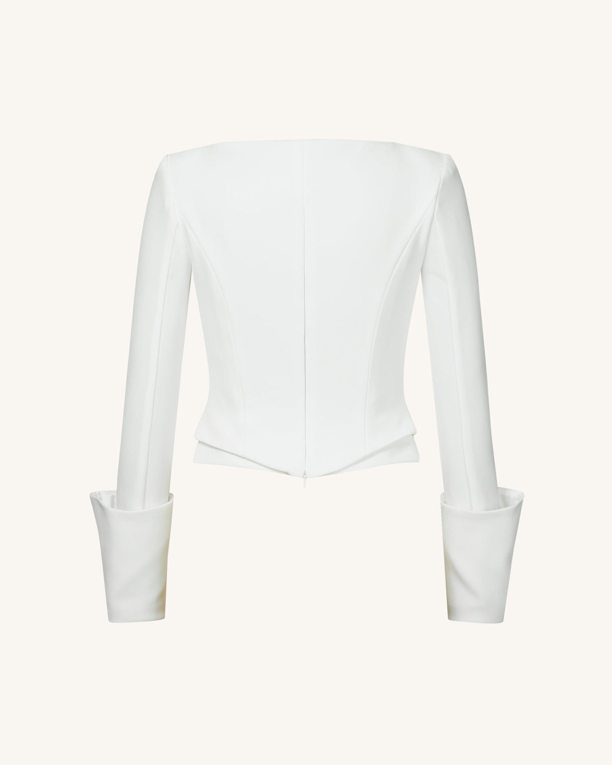 Lydia Corset-Inspired Blazer - White | JW PEI