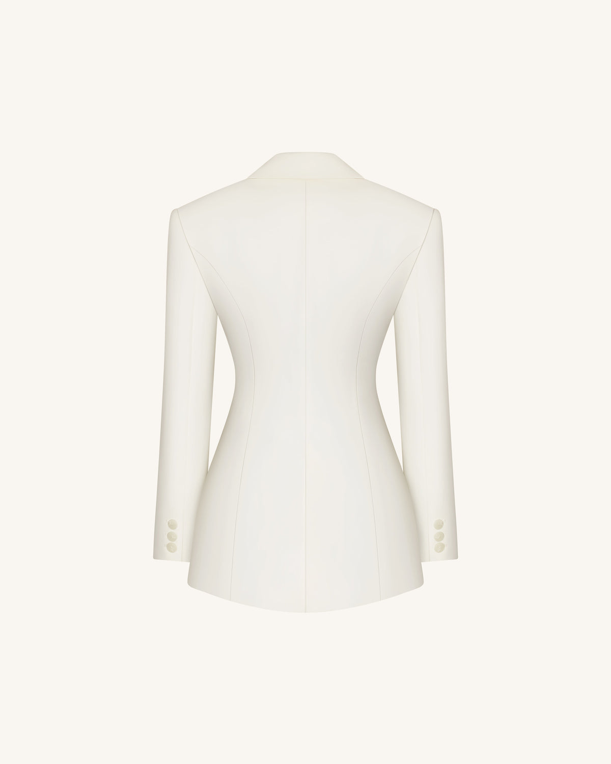 Iris Embroidery Hourglass Blazer - White | JW PEI