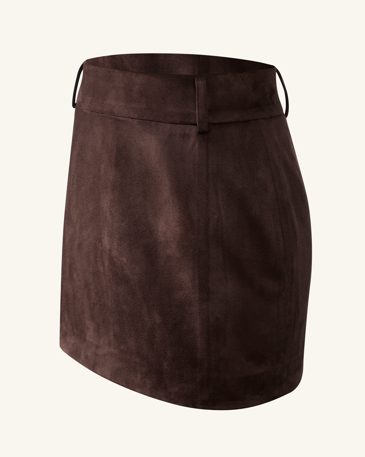 Grace Faux Suede Crop Top and Mini Skirt Set - Chocolate Brown | JW PEI
