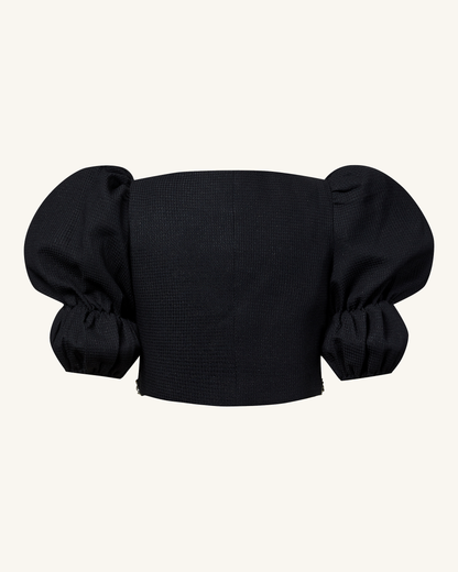 Pearl-Embellished Tweed Set - Black | JW PEI