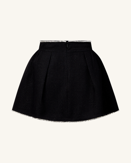 Pearl-Embellished Tweed Set - Black | JW PEI
