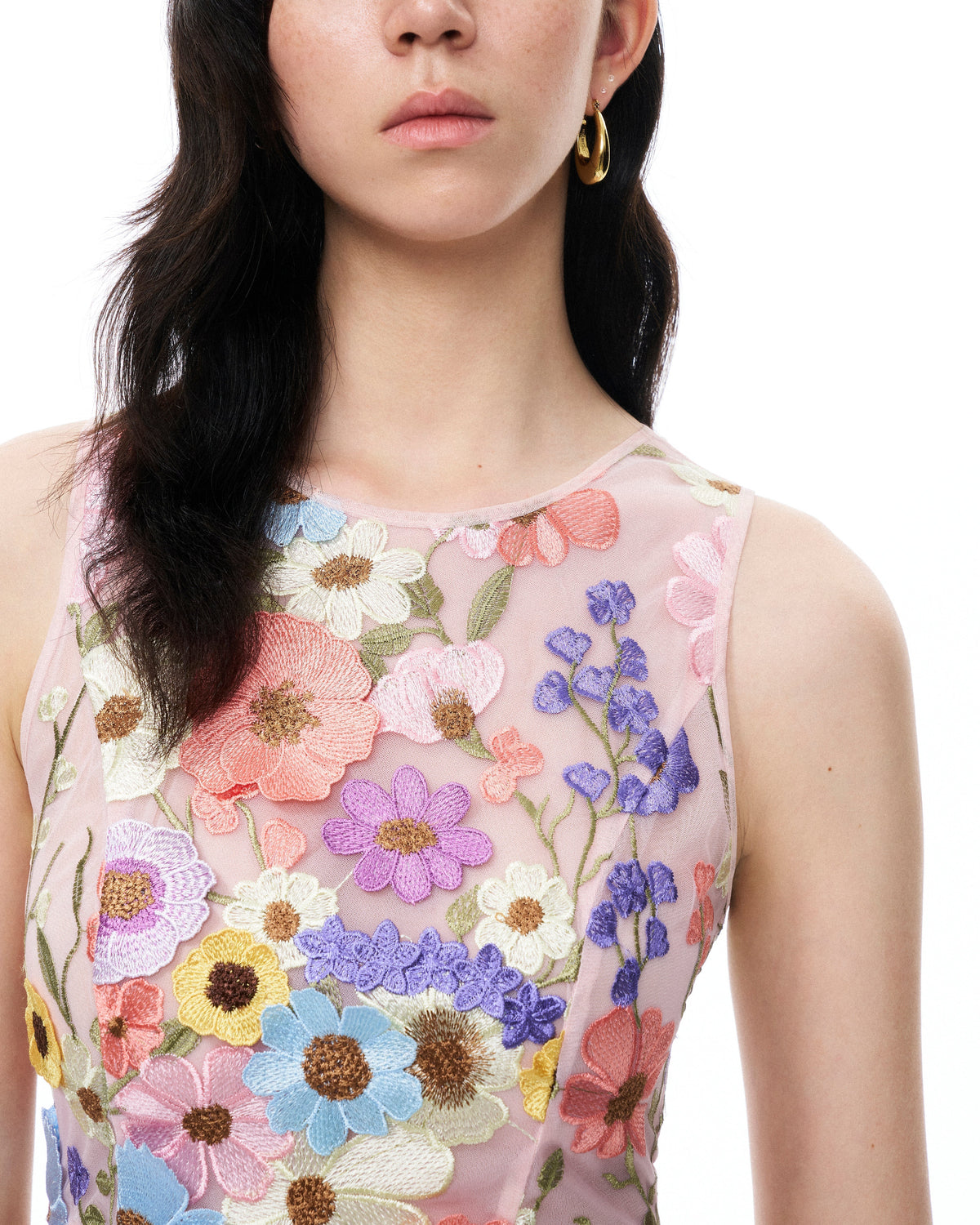 Valentino 3D Floral Embroidered Dress Set - Pastel Multi | JW PEI