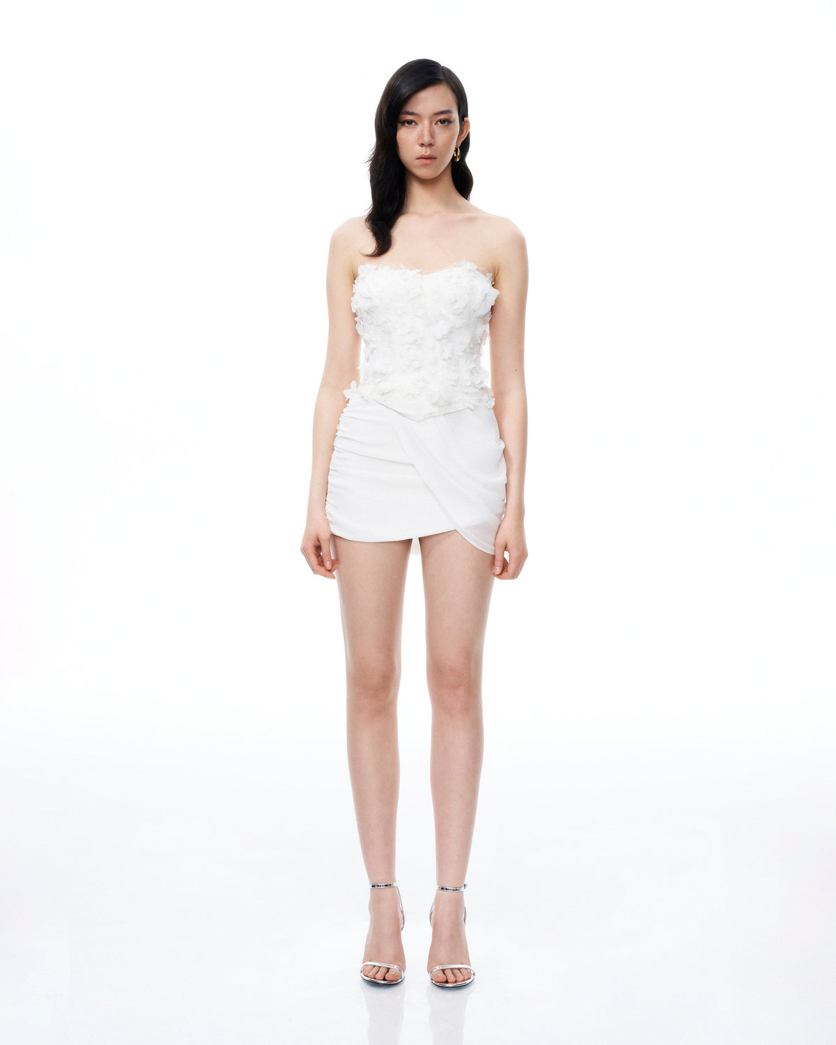Juniper 3D Floral Mini Suits - White | JW PEI
