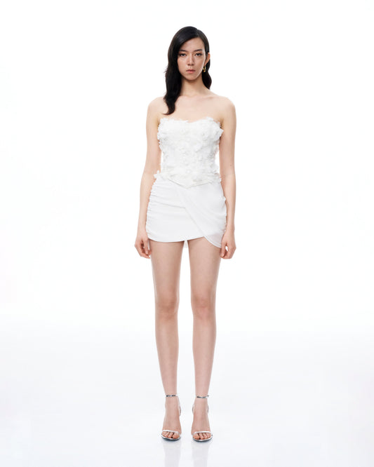 Juniper 3D Floral Mini Suits - White | JW PEI