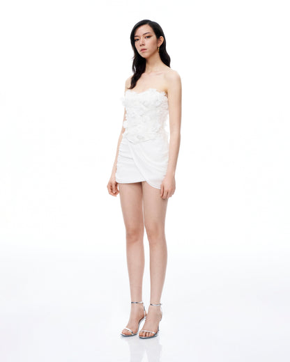 Juniper 3D Floral Mini Suits - White | JW PEI