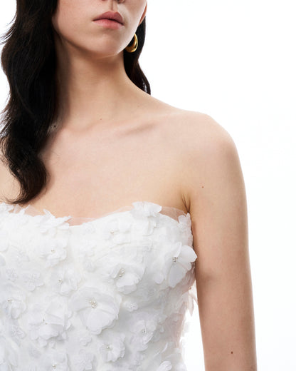Juniper 3D Floral Mini Suits - White | JW PEI