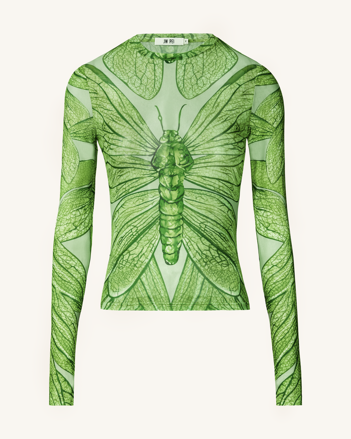 Dragonfly Vein Sheer Top - Green | JW PEI