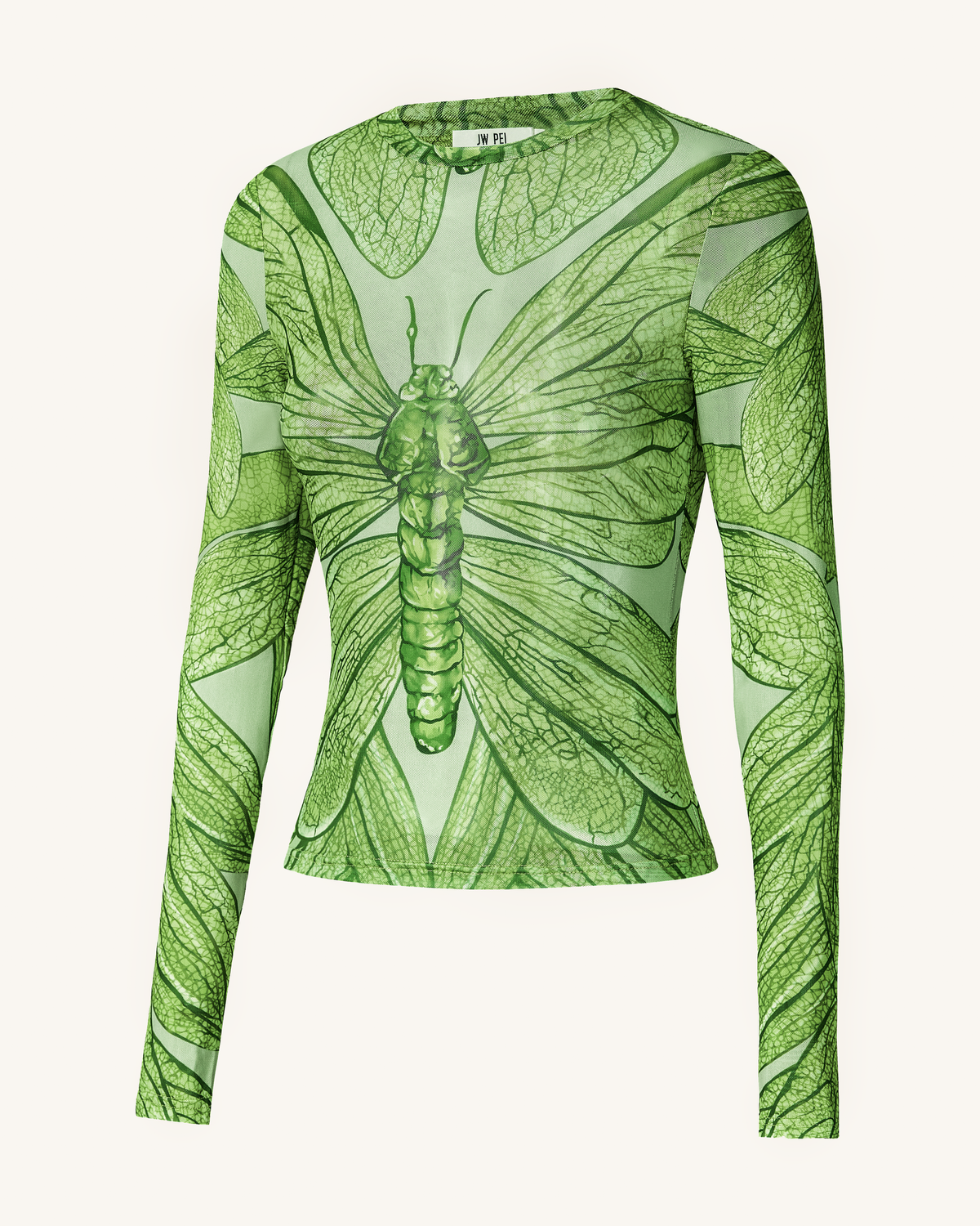 Dragonfly Vein Sheer Top - Green | JW PEI