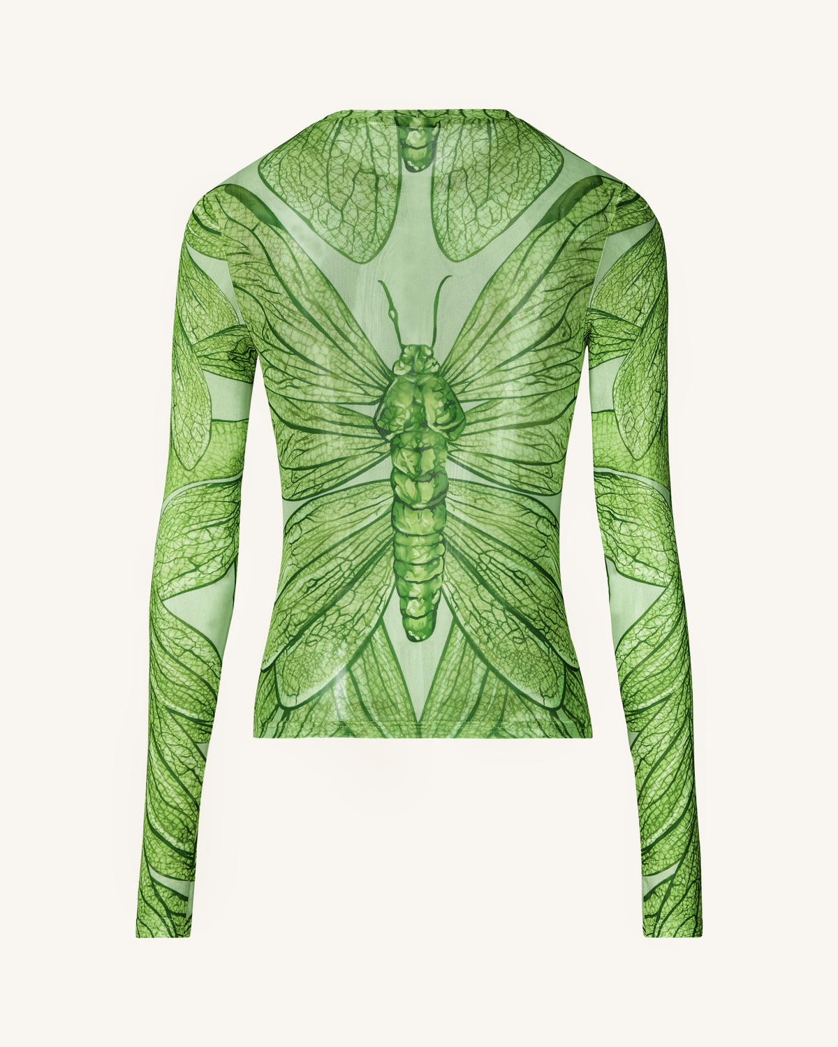 Dragonfly Vein Sheer Top - Green | JW PEI