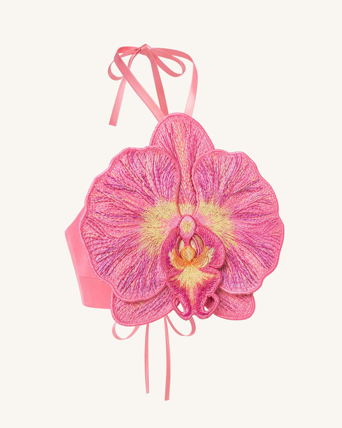 3D Orchid Halter Crop Top - Pink | JW PEI