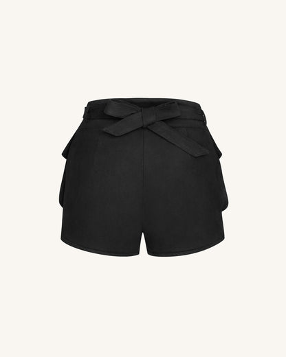 Abigail High-Waisted Utility Shorts - Black | JW PEI