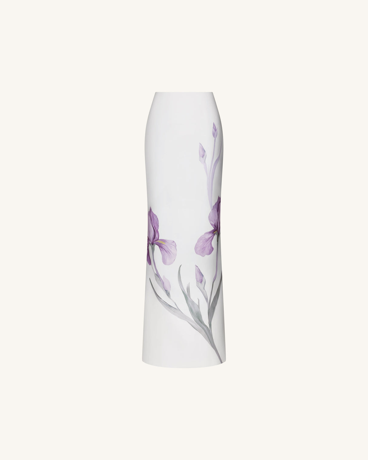 Iris Motif Maxi Skirt - White | JW PEI