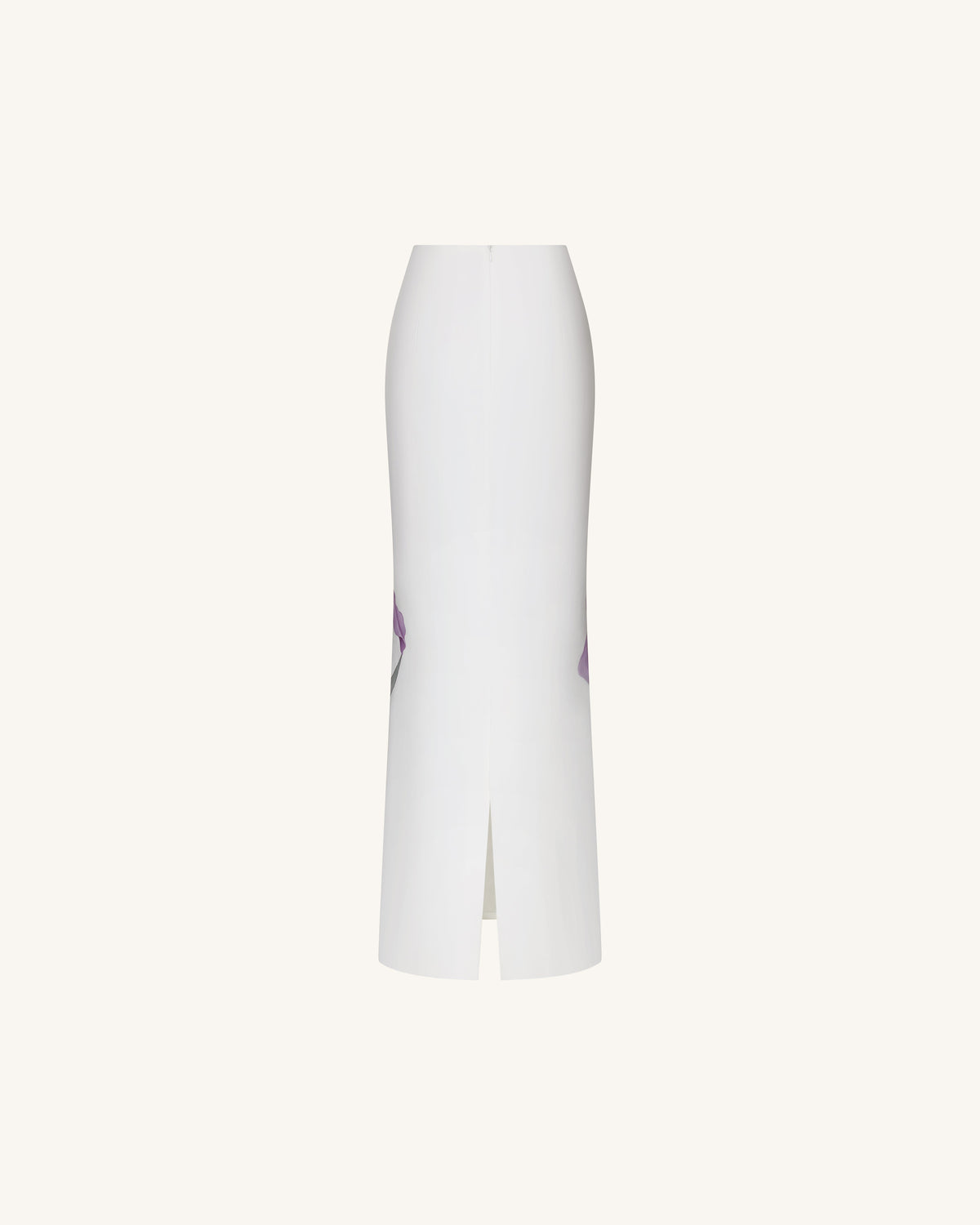 Iris Motif Maxi Skirt - White | JW PEI