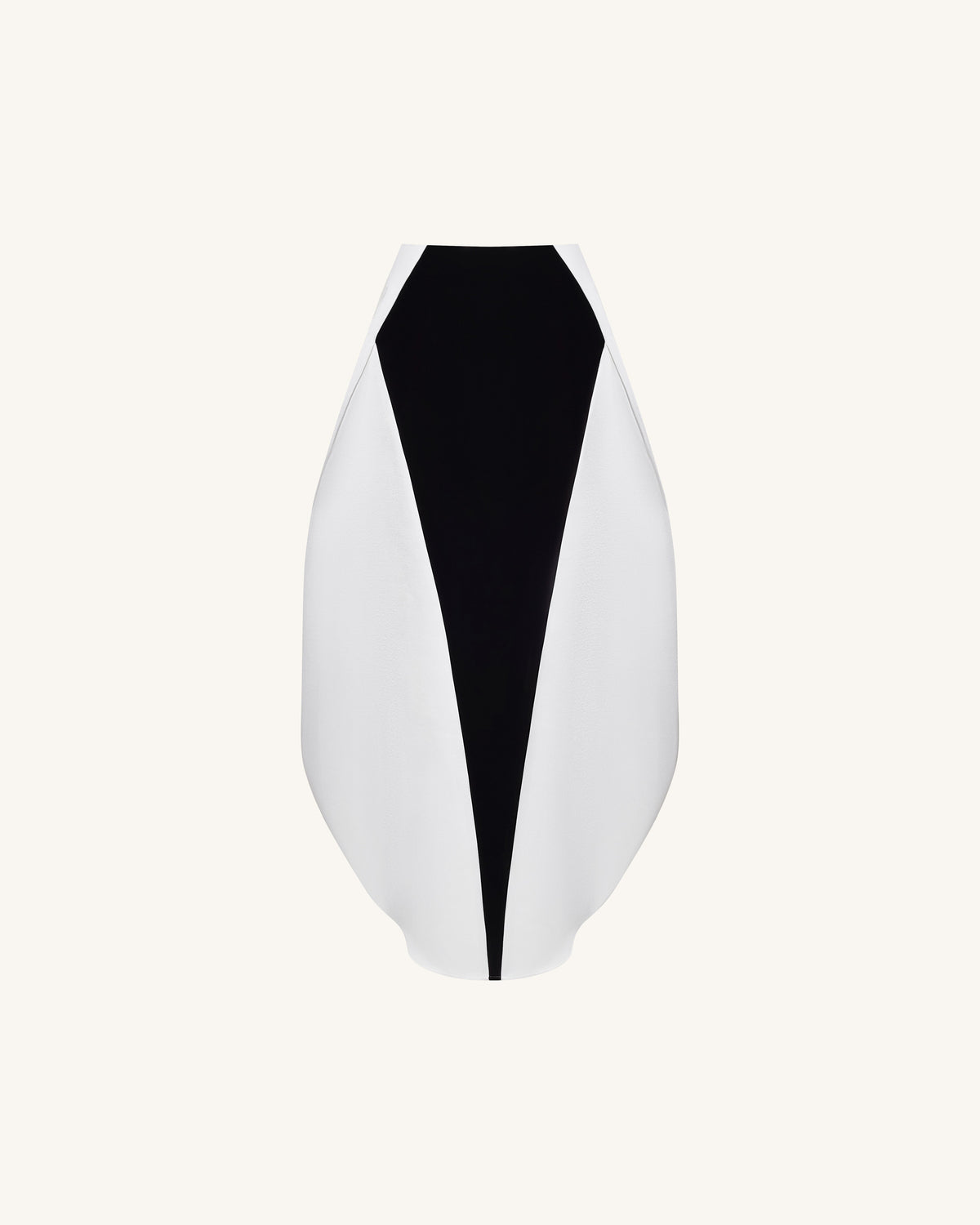 Monochrome Paneled Structured Pannier Maxi Skirt - Black | JW PEI