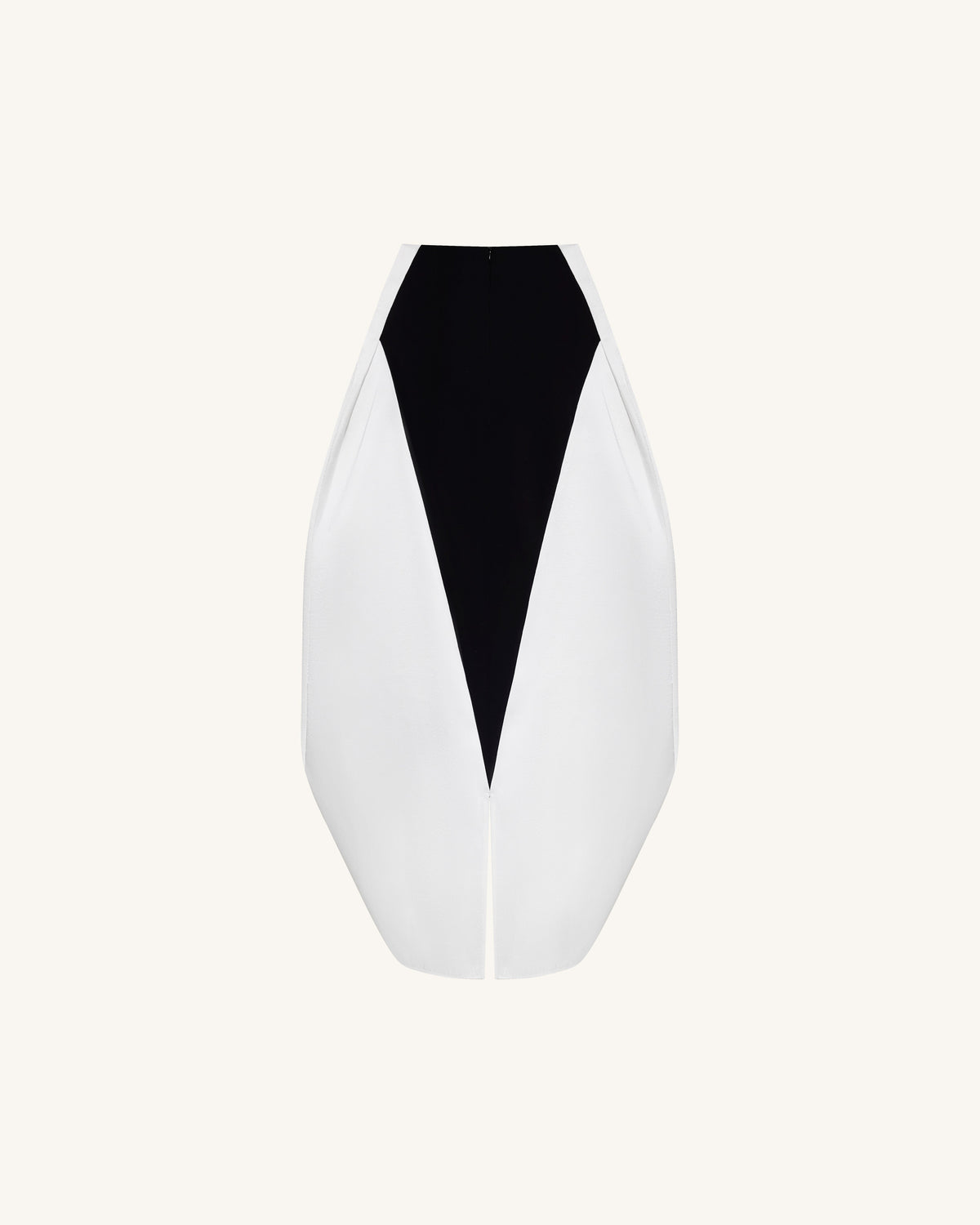 Monochrome Paneled Structured Pannier Maxi Skirt - Black | JW PEI
