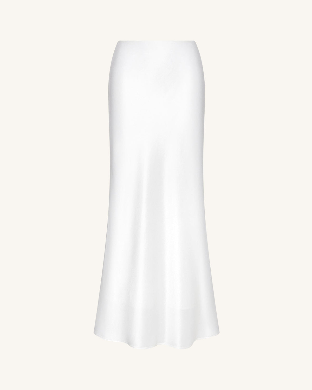 Liquid Satin Mermaid Maxi Skirt - White | JW PEI