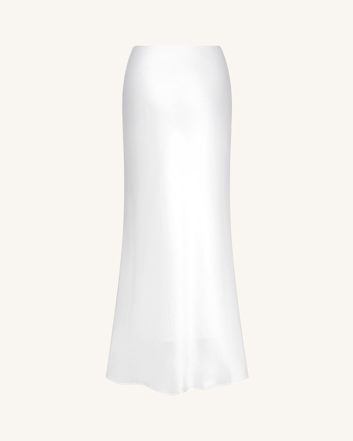 Liquid Satin Mermaid Maxi Skirt - White | JW PEI