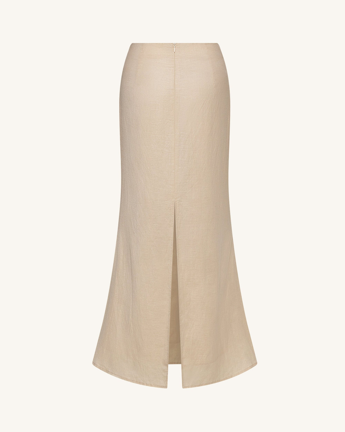 Linen Corded Embroidery Maxi Skirt - Natural | JW PEI