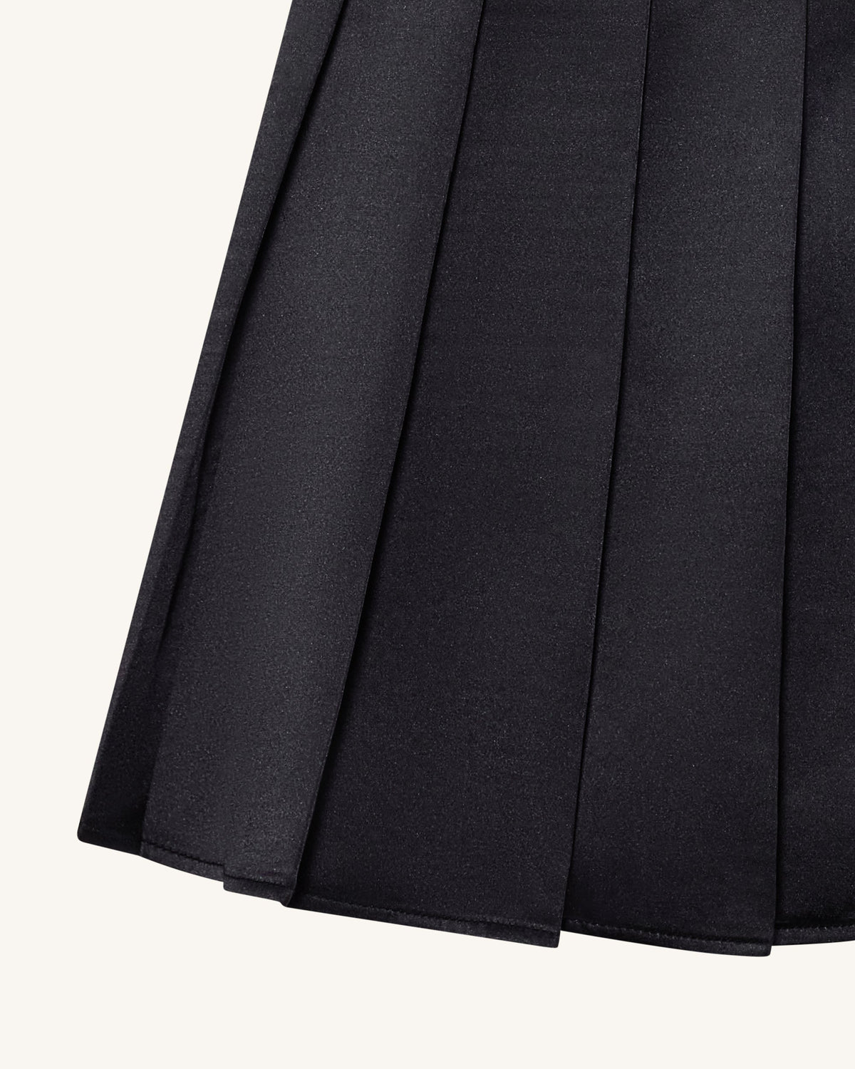 Satin Pleated Mini Skirt - Black | JW PEI