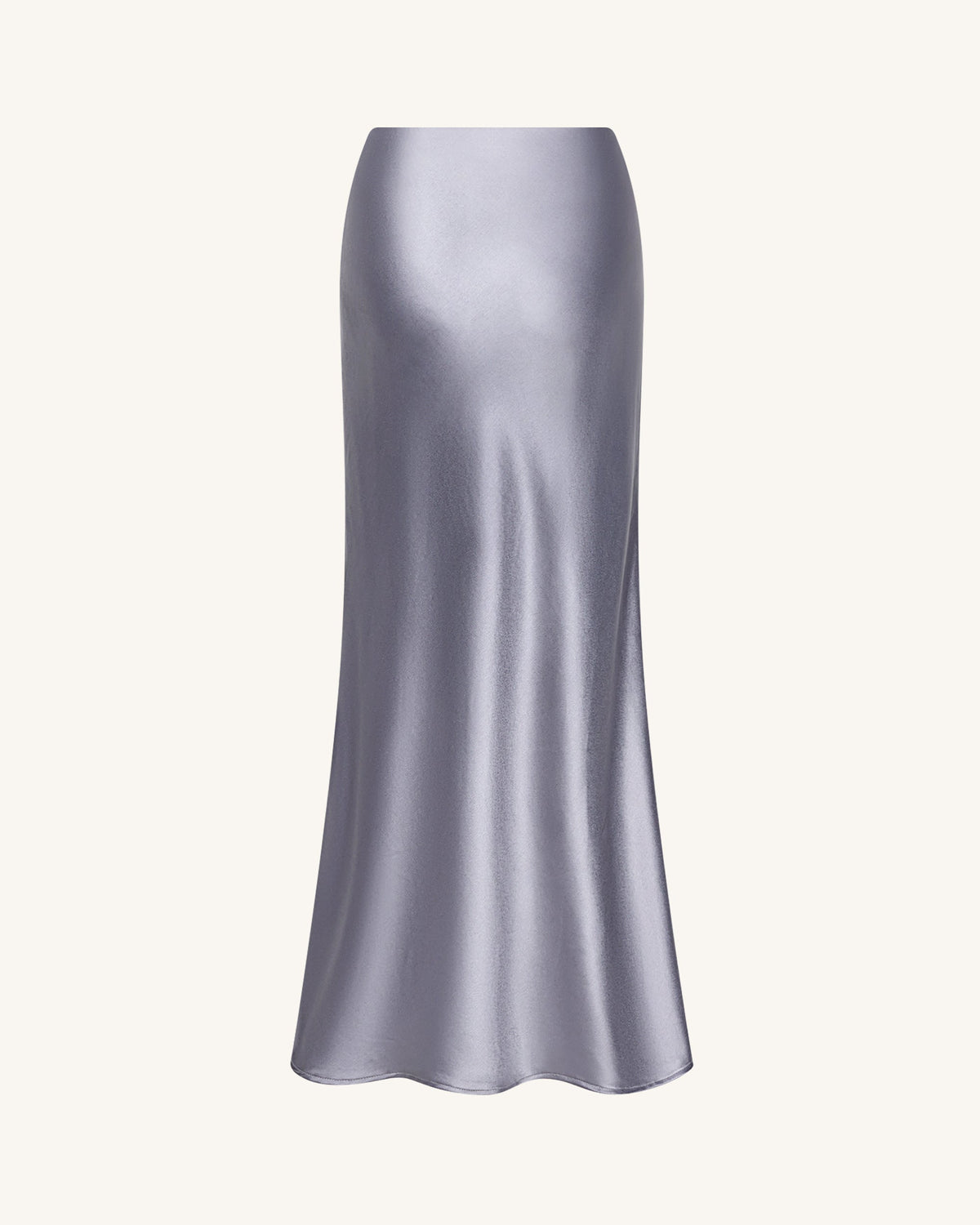 Liquid Satin Mermaid Maxi Skirt - Silver | JW PEI