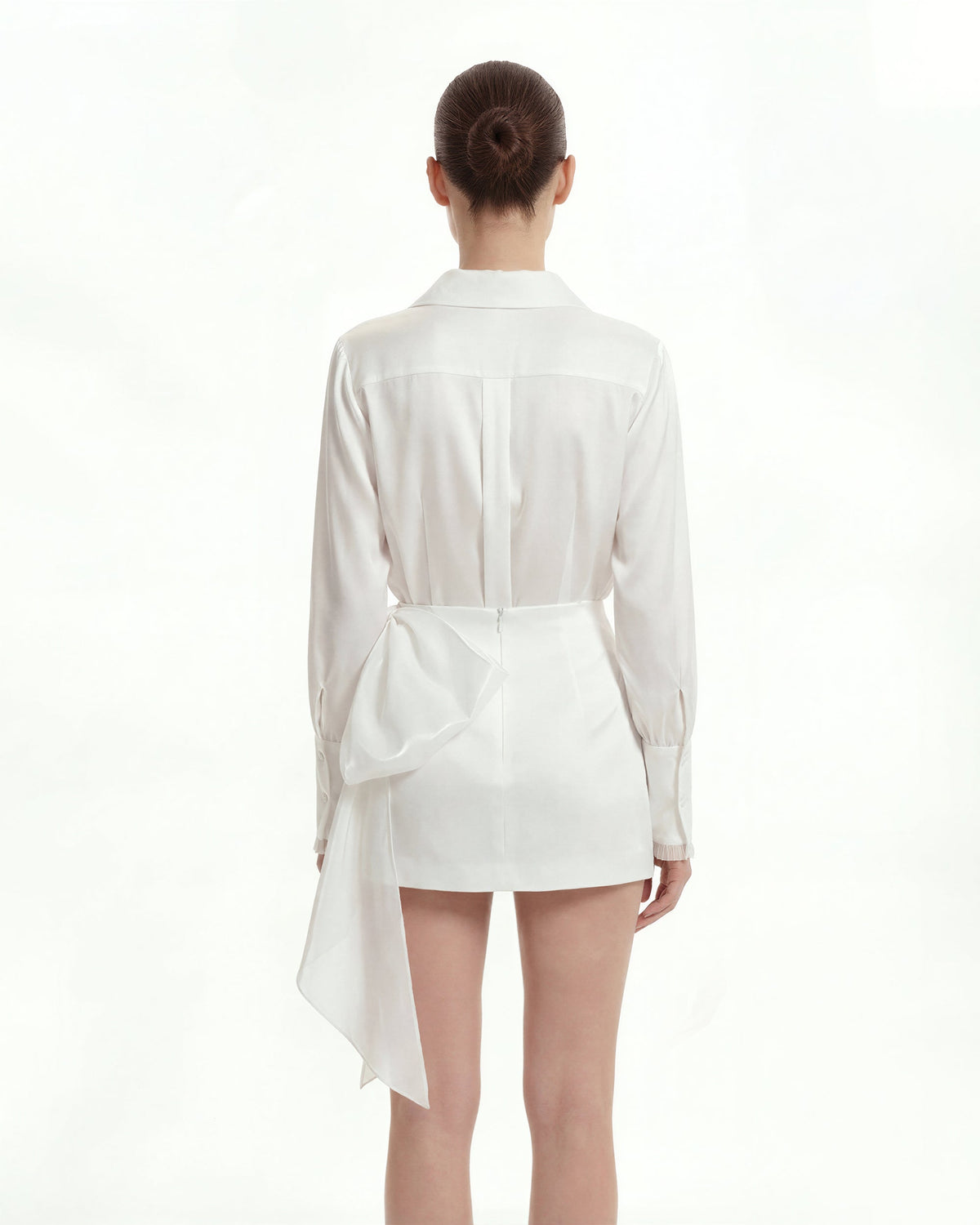 Cascading Bow Mini Skirt - White | JW PEI