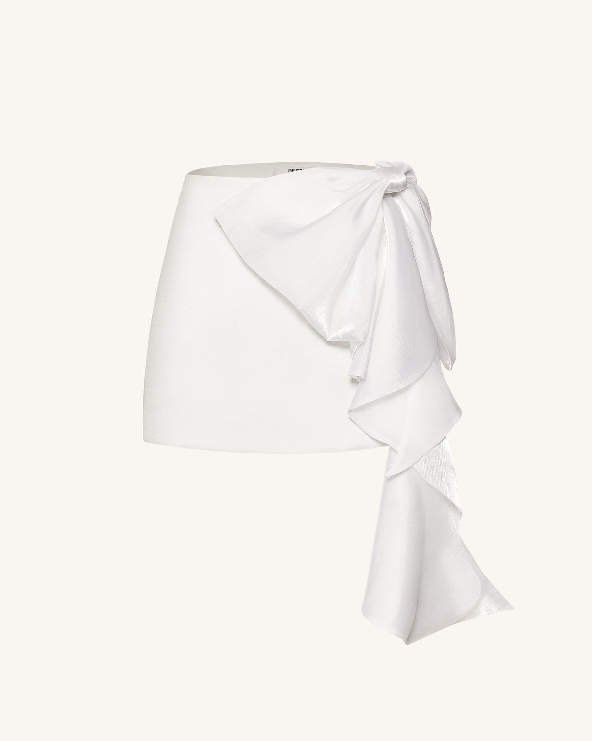 Cascading Bow Mini Skirt - White | JW PEI
