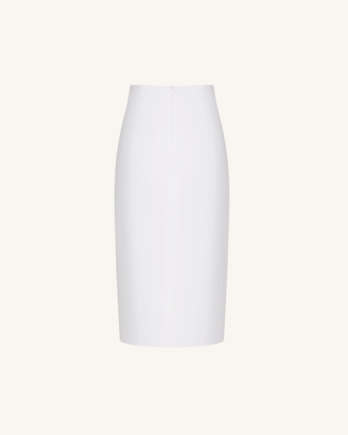 Iris Print High-Waisted Pencil Midi Skirt - White/Purple | JW PEI