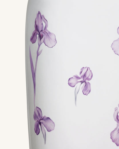 Iris Print High-Waisted Pencil Midi Skirt - White/Purple | JW PEI