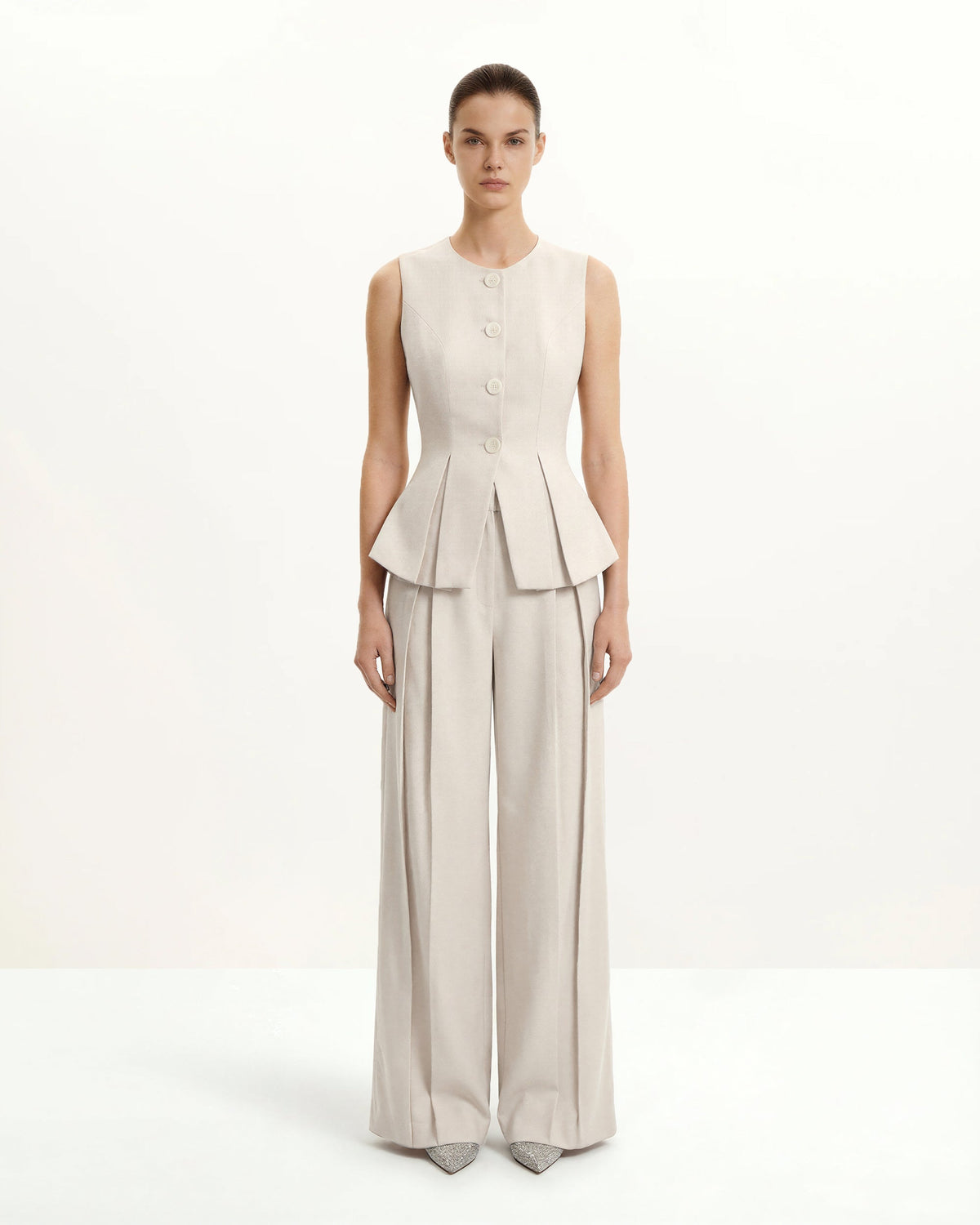 Structured Seam Round - Beige | JW PEI