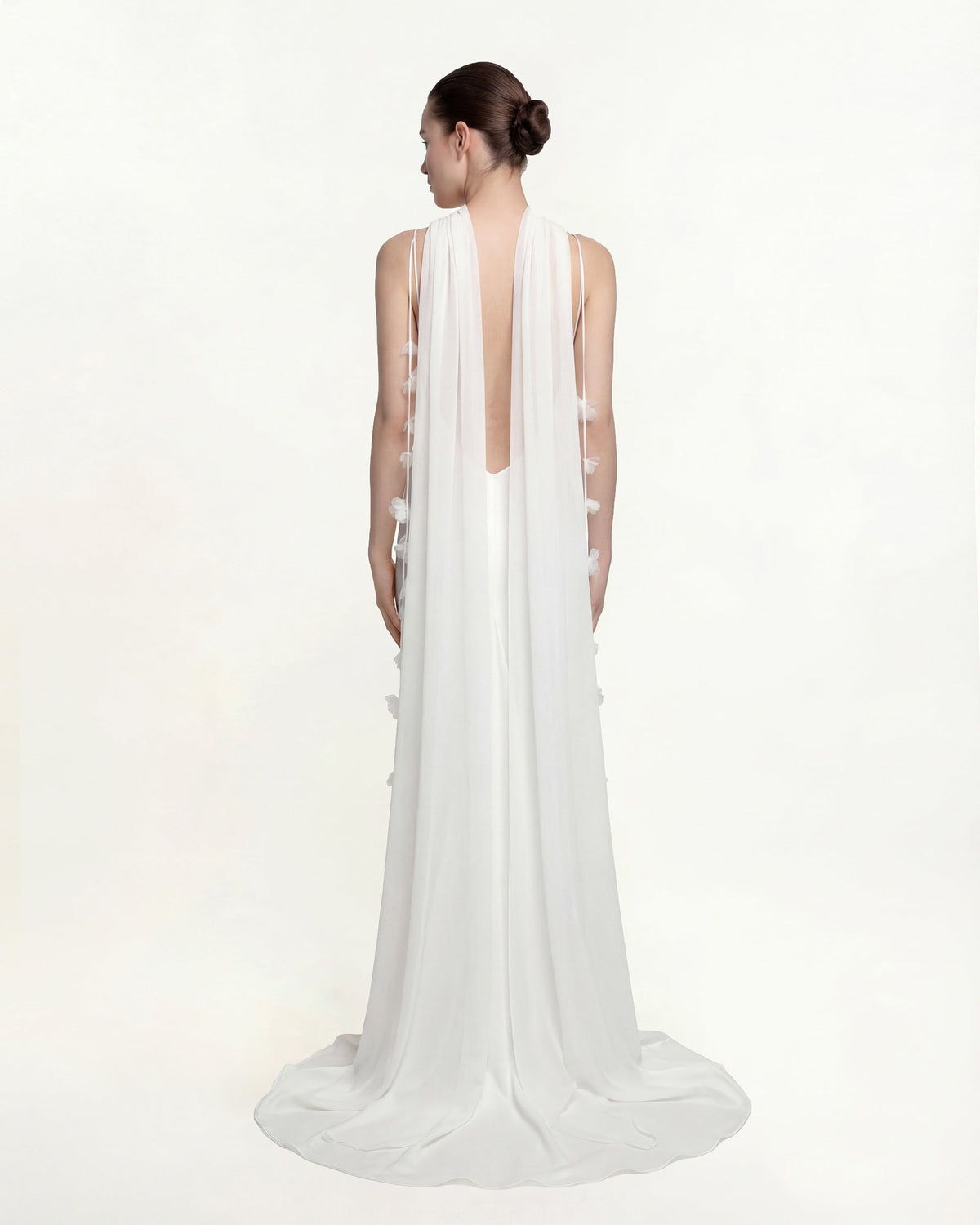 Tulle Cape Shawl - White | JW PEI