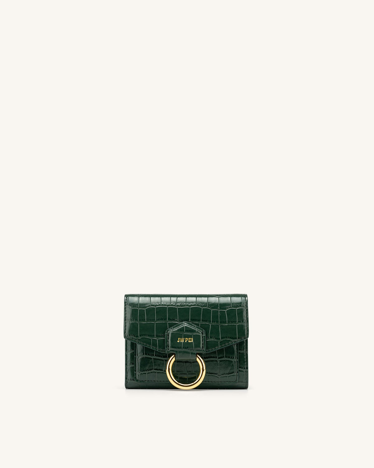 Stella Wallet - Dark Green Croc | JW PEI