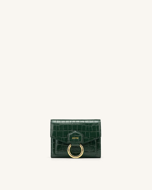 Stella Wallet - Dark Green Croc | JW PEI