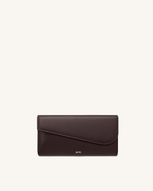 Seren Flap Long Wallet - Chestnut Black | JW PEI