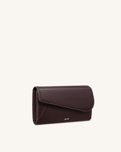 Seren Flap Long Wallet - Chestnut Black | JW PEI