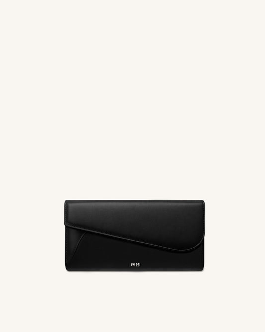 Seren Flap Long Wallet - Black | JW PEI