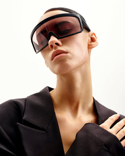 Avalynn Square Frame Sunglasses - Black | JW PEI
