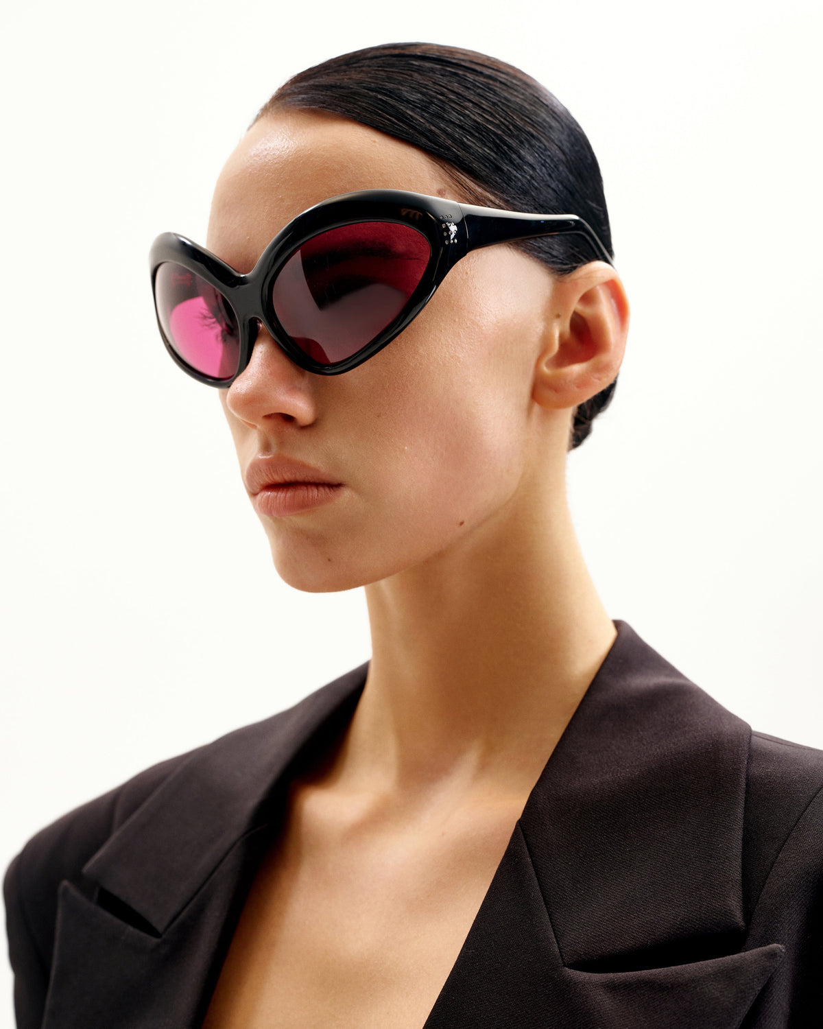 Quorra Cateye Sunglasses - Black | JW PEI