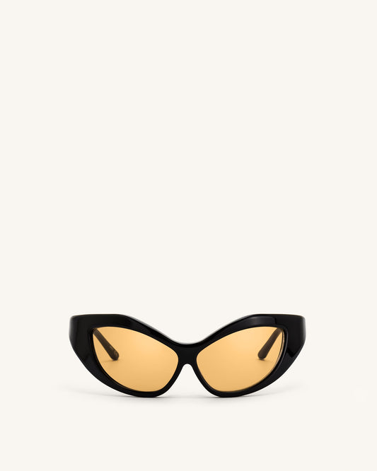 Clarissa Cateye Sunglasses - Black | JW PEI