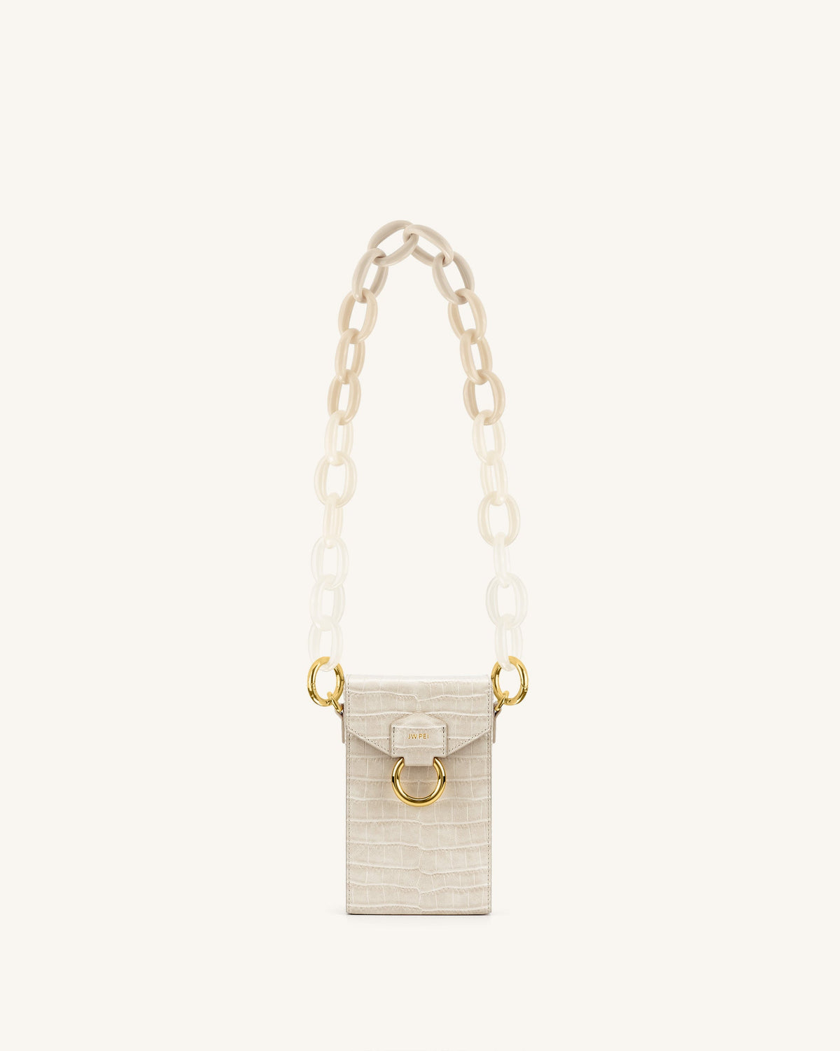 Mya Gradient Acrylic Chain Strap - Ivory | JW PEI