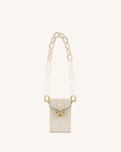 Mya Gradient Acrylic Chain Strap - Ivory | JW PEI