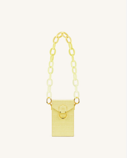 Mya Gradient Acrylic Chain Strap - Yellow | JW PEI