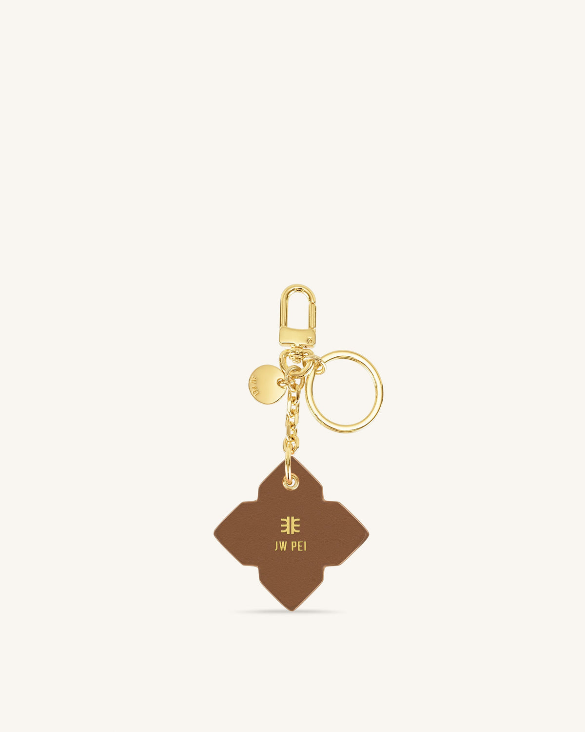 Rhombus Bag Charm And Key Holder - Brown | JW PEI