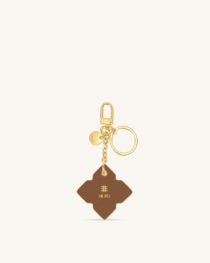 Rhombus Bag Charm And Key Holder - Brown | JW PEI