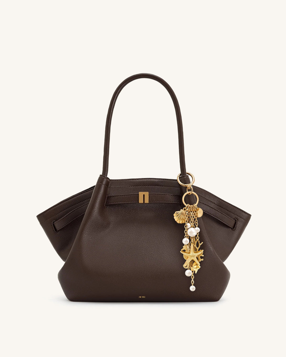 Ocean Creature Faux Pearl Bag Charm - Gold | JW PEI